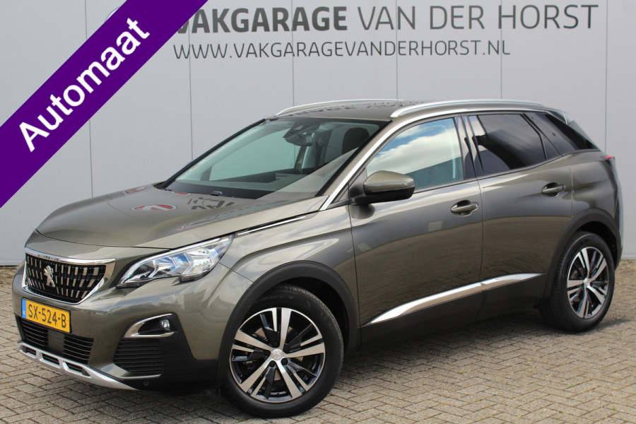 Peugeot 3008 1.6-165pk e-THP Allure AUTOMAAT ! Trekgewicht 1.550kg ! Autm. airco dual, camera, digitaal dashboard, navigatie, telefoonvoorb., trekhaak, LM wielen, metallic lak, privacy glass, cruise cntrl, elektr. achterklep etc.