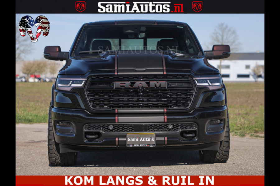 Dodge Ram Limited H.O 540HP 706Nm | Massage + Full Option | De Meest Luxe en Volle Pick-Up in zijn Klasse | Comfortabele Dubbele Cabine met Royale 5 Zitplaatsen | BPM vrij | Nu Leverbaar uit Voorraad | Voorraad Nr 2304 - 8540 | De specialist in Amerikaanse pick‑ups in Nederland en Europa.