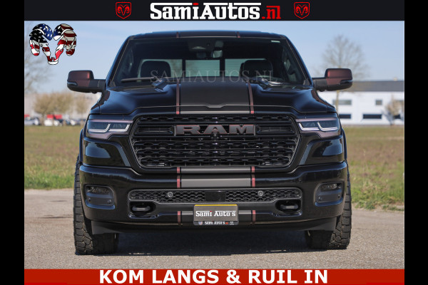 Dodge Ram Limited H.O 540HP 706Nm | Massage + Full Option | De Meest Luxe en Volle Pick-Up in zijn Klasse | Comfortabele Dubbele Cabine met Royale 5 Zitplaatsen | BPM vrij | Nu Leverbaar uit Voorraad | Voorraad Nr 2304 - 8540 | De specialist in Amerikaanse pick‑ups in Nederland en Europa.