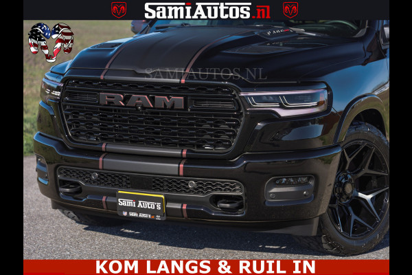 Dodge Ram Limited H.O 540HP 706Nm | Massage + Full Option | De Meest Luxe en Volle Pick-Up in zijn Klasse | Comfortabele Dubbele Cabine met Royale 5 Zitplaatsen | BPM vrij | Nu Leverbaar uit Voorraad | Voorraad Nr 2304 - 8540 | De specialist in Amerikaanse pick‑ups in Nederland en Europa.
