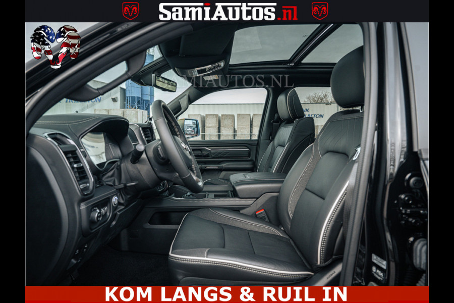 Dodge Ram Limited H.O 540HP 706Nm | Massage + Full Option | De Meest Luxe en Volle Pick-Up in zijn Klasse | Comfortabele Dubbele Cabine met Royale 5 Zitplaatsen | BPM vrij | Nu Leverbaar uit Voorraad | Voorraad Nr 2304 - 8540 | De specialist in Amerikaanse pick‑ups in Nederland en Europa.