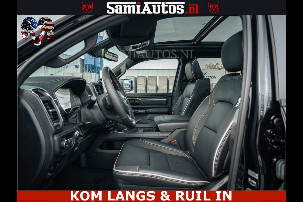 Dodge Ram Limited H.O 540HP 706Nm | Massage + Full Option | De Meest Luxe en Volle Pick-Up in zijn Klasse | Comfortabele Dubbele Cabine met Royale 5 Zitplaatsen | BPM vrij | Nu Leverbaar uit Voorraad | Voorraad Nr 2304 - 8540 | De specialist in Amerikaanse pick‑ups in Nederland en Europa.