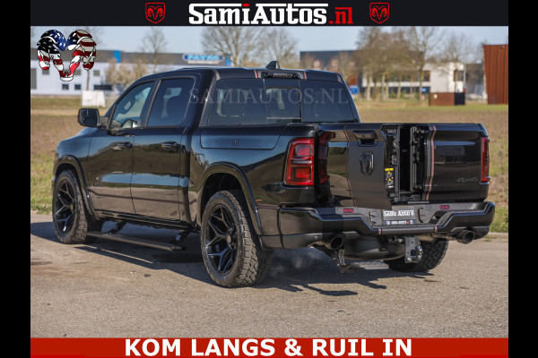 Dodge Ram Limited H.O 540HP 706Nm | Massage + Full Option | De Meest Luxe en Volle Pick-Up in zijn Klasse | Comfortabele Dubbele Cabine met Royale 5 Zitplaatsen | BPM vrij | Nu Leverbaar uit Voorraad | Voorraad Nr 2304 - 8540 | De specialist in Amerikaanse pick‑ups in Nederland en Europa.