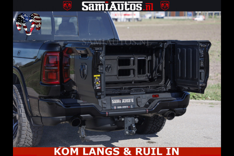 Dodge Ram Limited H.O 540HP 706Nm | Massage + Full Option | De Meest Luxe en Volle Pick-Up in zijn Klasse | Comfortabele Dubbele Cabine met Royale 5 Zitplaatsen | BPM vrij | Nu Leverbaar uit Voorraad | Voorraad Nr 2304 - 8540 | De specialist in Amerikaanse pick‑ups in Nederland en Europa.