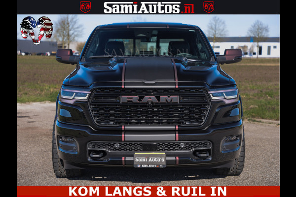 Dodge Ram Limited H.O 540HP 706Nm | Massage + Full Option | De Meest Luxe en Volle Pick-Up in zijn Klasse | Comfortabele Dubbele Cabine met Royale 5 Zitplaatsen | BPM vrij | Nu Leverbaar uit Voorraad | Voorraad Nr 2304 - 8540 | De specialist in Amerikaanse pick‑ups in Nederland en Europa.