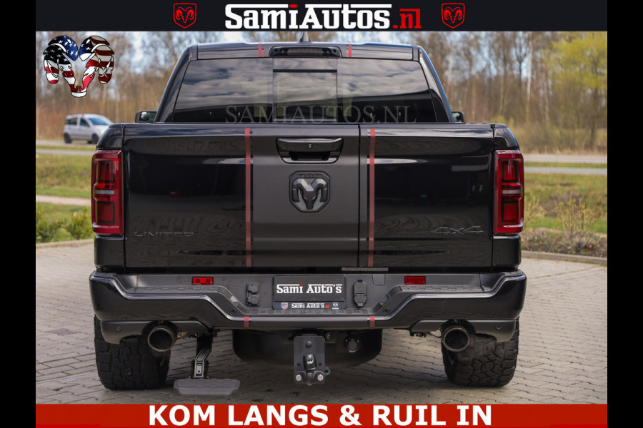 Dodge Ram Limited H.O 540HP 706Nm | Massage + Full Option | De Meest Luxe en Volle Pick-Up in zijn Klasse | Comfortabele Dubbele Cabine met Royale 5 Zitplaatsen | BPM vrij | Nu Leverbaar uit Voorraad | Voorraad Nr 2304 - 8540 | De specialist in Amerikaanse pick‑ups in Nederland en Europa.