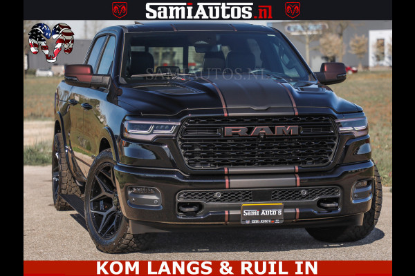 Dodge Ram Limited H.O 540HP 706Nm | Massage + Full Option | De Meest Luxe en Volle Pick-Up in zijn Klasse | Comfortabele Dubbele Cabine met Royale 5 Zitplaatsen | BPM vrij | Nu Leverbaar uit Voorraad | Voorraad Nr 2304 - 8540 | De specialist in Amerikaanse pick‑ups in Nederland en Europa.