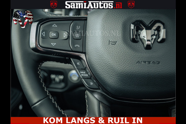 Dodge Ram Limited H.O 540HP 706Nm | Massage + Full Option | De Meest Luxe en Volle Pick-Up in zijn Klasse | Comfortabele Dubbele Cabine met Royale 5 Zitplaatsen | BPM vrij | Nu Leverbaar uit Voorraad | Voorraad Nr 2304 - 8540 | De specialist in Amerikaanse pick‑ups in Nederland en Europa.