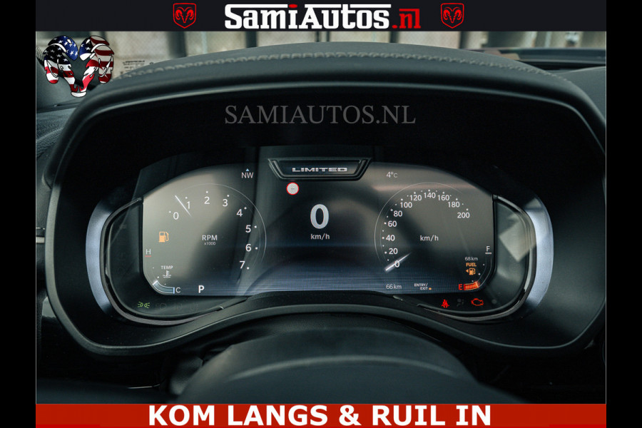 Dodge Ram Limited H.O 540HP 706Nm | Massage + Full Option | De Meest Luxe en Volle Pick-Up in zijn Klasse | Comfortabele Dubbele Cabine met Royale 5 Zitplaatsen | BPM vrij | Nu Leverbaar uit Voorraad | Voorraad Nr 2304 - 8540 | De specialist in Amerikaanse pick‑ups in Nederland en Europa.