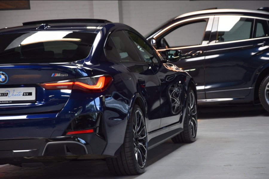 BMW i4 M50 High Executive 84 kWh Navi|Schuif/kantel-dak|ACC|SOH 92.21%|Leder|BTW|544pk!