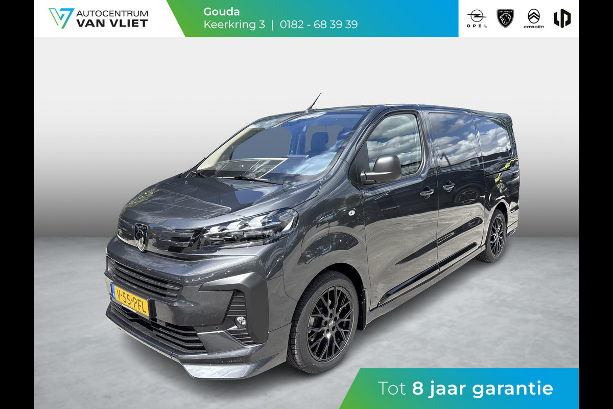 Peugeot e-Expert L3 75 kWh | STX Sport | Lederen bekleding | Spoilerpakket | 18 inch Lichtmetalen velgen | Dynamic NAV Pakket | Winterpakket | Comfort Pakket | betimmering | 2x schuifdeur | Mooiste bus van Nederland!