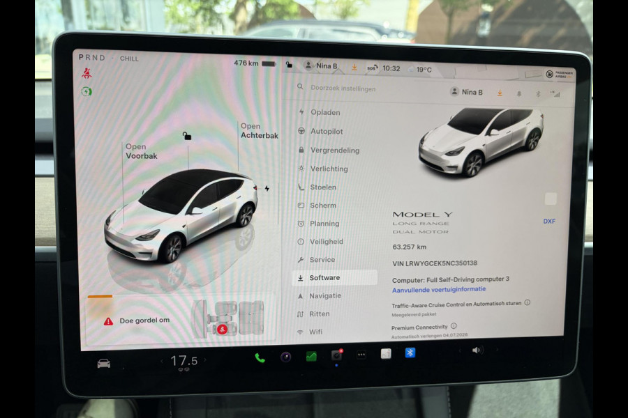 Tesla Model Y Long Range AWD 75 kWh SOH 95% | VAN: 39.900,- VOOR: 37.770,- UW WKVOORDEEL: 2.130,-| TESLA FABRIEKSGARANTIE TOT 2027 | FABRIEKSGARANTIE OP ACCU & AANDRIJFLIJN TOT 2032 OF 192.000 KM| BTW VERREKENBAAR