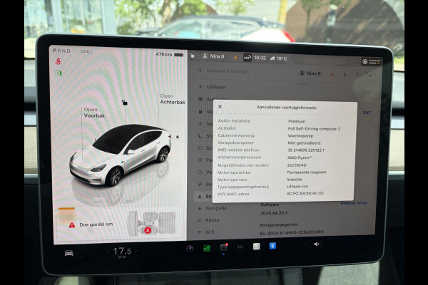 Tesla Model Y Long Range AWD 75 kWh SOH 95% | VAN: 39.900,- VOOR: 37.770,- UW WKVOORDEEL: 2.130,-| TESLA FABRIEKSGARANTIE TOT 2027 | FABRIEKSGARANTIE OP ACCU & AANDRIJFLIJN TOT 2032 OF 192.000 KM| BTW VERREKENBAAR