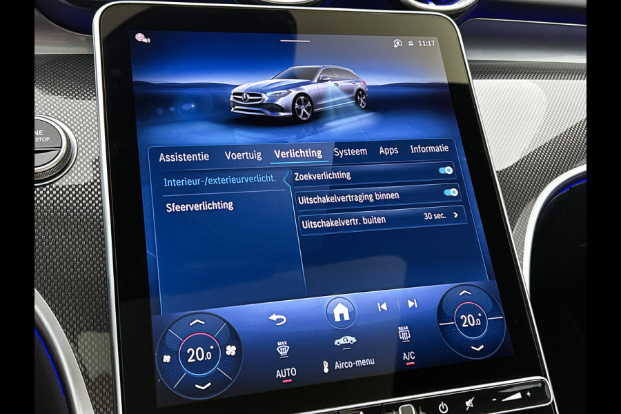Mercedes-Benz C-Klasse Estate 300 e 140 Years Edition Comfortpakket Plus | Winterpakket | Parkeerpakket met 360°-camera | Panoramaschuifdak | DISTRONIC | 19" multispaaks lichtmetalen AMG-velgen |