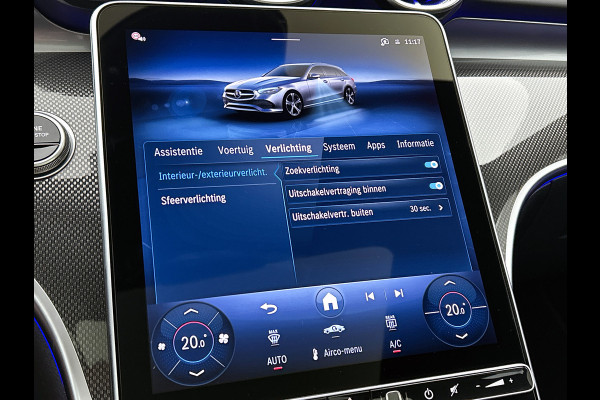 Mercedes-Benz C-Klasse Estate 300 e 140 Years Edition Comfortpakket Plus | Winterpakket | Parkeerpakket met 360°-camera | Panoramaschuifdak | DISTRONIC | 19" multispaaks lichtmetalen AMG-velgen |
