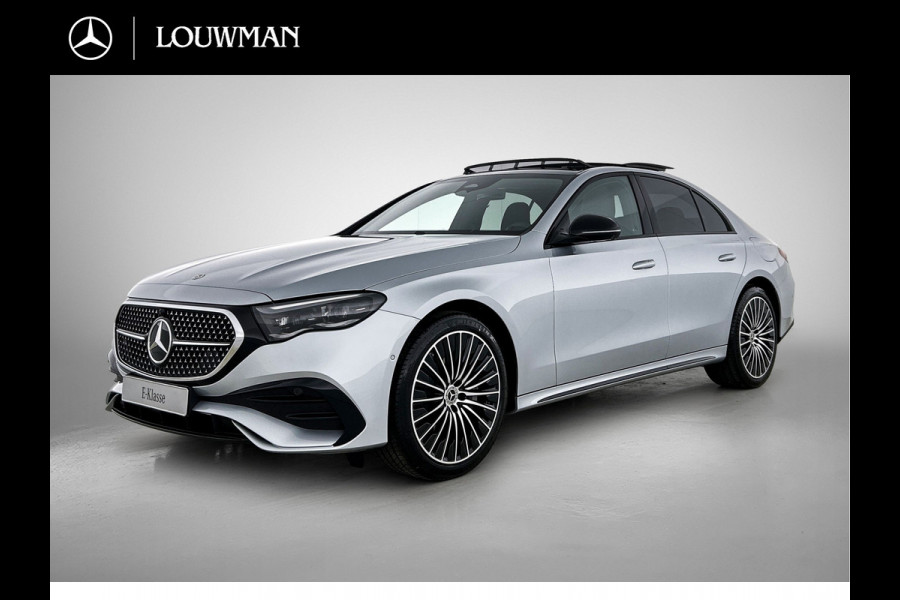 Mercedes-Benz E-Klasse 300 e Sport Edition | Nightpakket | Parkeerpakket | Memorypakket | Trekhaak | Panoramaschuifdak | 360° camera | 20-inch multispaak AMG velgen | GUARD 360° | Warmtewerend, donkergetint glas |
