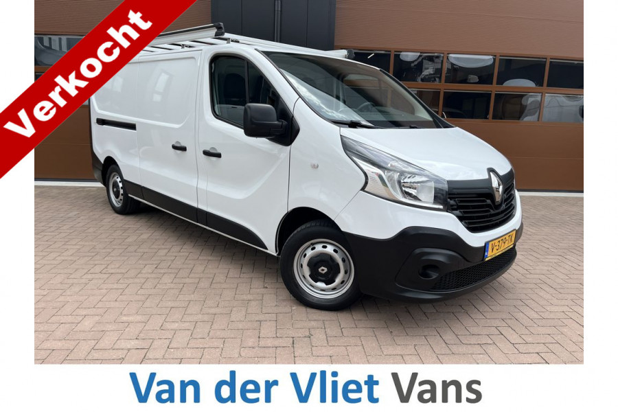 Renault Trafic 1.6 dCi 122pk E6 L2 Comfort 3p Lease €185 p/m, Trekhaak, Imperiaal, Airco, Navi, PDC, Cruise controle.