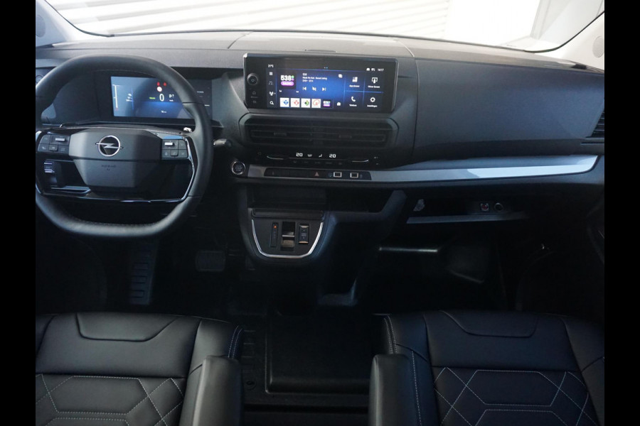 Opel Vivaro-e Dubbele Cabine 75kWh | STX Sport | Mooiste  bus van NL (!) | Lederen bekleding | Spoilerpakket | 18 inch Lichtmetalen velgen | Dynamic Comfort NAV Pakket | Winterpakket | 2x schuifdeur | Betimmering | Comfortstoelen |