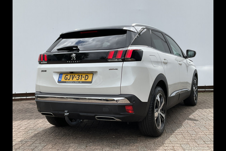 Peugeot 3008 1.6 181PK GT Line Automaat Trekhaak Pano Leer Adap.Cruise 360° Carplay Voll.Onderhouden BOMVOL!