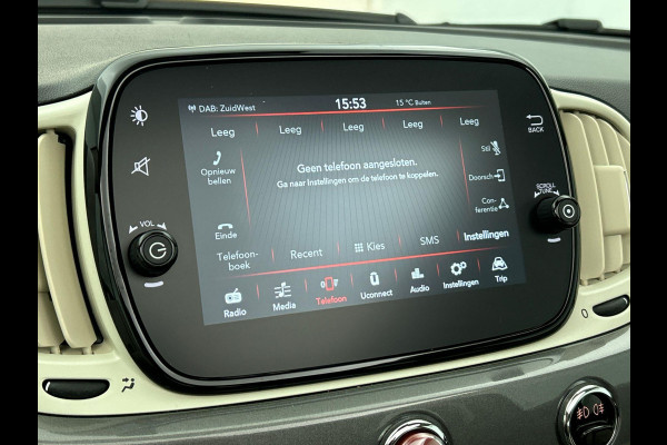Fiat 500C 1.0 Hybrid Dolcevita Cabriolet Climate Control Sportstoelen Parkeersensoren achter Cruise Control DAB Lichtmetalen Velgen