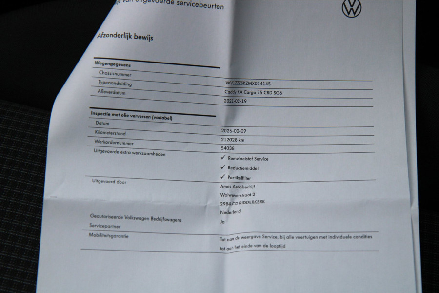 Volkswagen Caddy Cargo 2.0 TDI 102PK Trend / Trekhaak / Dealer onderhouden!!
