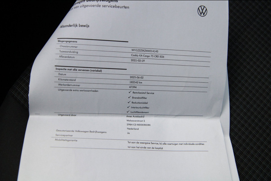 Volkswagen Caddy Cargo 2.0 TDI 102PK Trend / Trekhaak / Dealer onderhouden!!