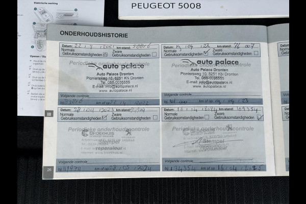 Peugeot 5008 1.2 PureTech Active 1e Eigenaar,D-riem 12-2023,Trekhaak,7 Persoons,6 Bak,Carplay,Clima,Cruise,131pk,Pdc,Dealer Onderhouden,N.A.P,Apk tot 05-2027