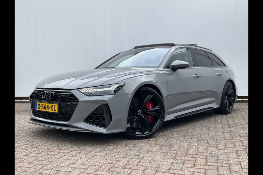 Audi RS6 4.0 TFSI 600PK Ceramic HUD Carbon Nardo 4WS Pano.dak Softclose B&O 360° Dealer-Serviced!