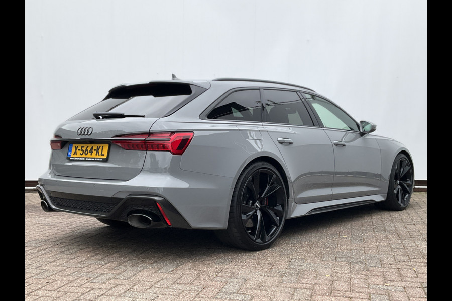 Audi RS6 4.0 TFSI 600PK Ceramic HUD Carbon Nardo 4WS Pano.dak Softclose B&O 360° Dealer-Serviced!