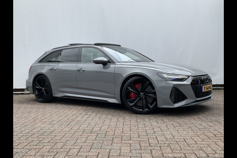 Audi RS6 4.0 TFSI 600PK Ceramic HUD Carbon Nardo 4WS Pano.dak Softclose B&O 360° Dealer-Serviced!