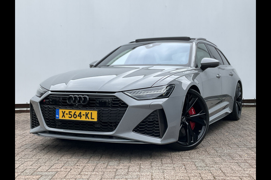 Audi RS6 4.0 TFSI 600PK Ceramic HUD Carbon Nardo 4WS Pano.dak Softclose B&O 360° Dealer-Serviced!