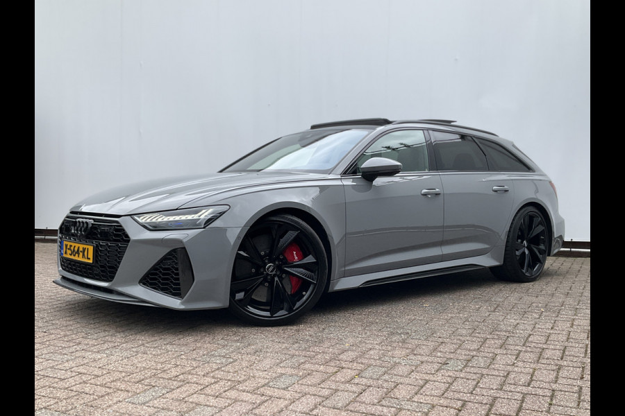 Audi RS6 4.0 TFSI 600PK Ceramic HUD Carbon Nardo 4WS Pano.dak Softclose B&O 360° Dealer-Serviced!