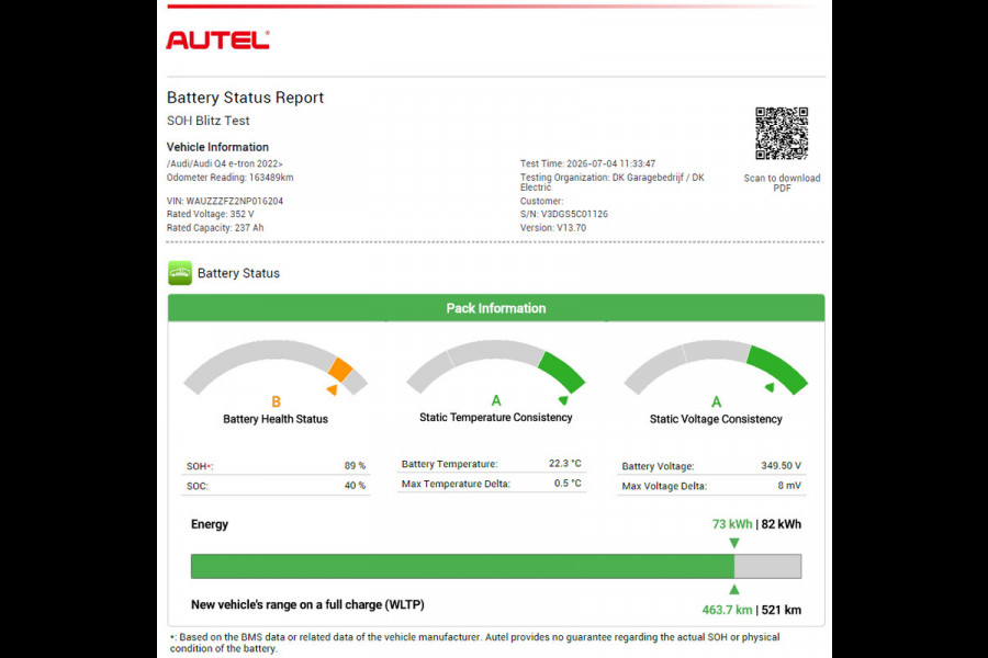 Audi Q4 e-tron 40 Advanced edition 77 kWh|89% SOH|ELEK.TREKHAAK|ACC|CARPLAY|CAMERA|STOELVERWARM.|NAP|NL-AUTO|INCL.BTW|1e EIGENAAR|