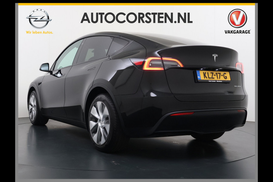 Tesla Model Y Long Range AWD 75kWh Warmtepomp Stoel+Stuur+Achterbankverwarming Premium Audio Leder Adap.Cruise Navi Camera's Ecc Keyless Voorv Elek.Achterklep AMD Ryzen™ Google Maps Dog+Kampeer modus Lmv 19" Led Privacy Glas Fabrieksgarantie op Accu en Motor tot 13-4-2031/192.000KM