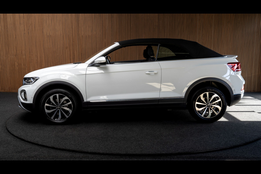 Volkswagen T-Roc Cabrio 1.5 TSI Navi Virtual C. Camera Beats PDC Stuurverwarming LED Stoelverwarming Climate Lederen dashboard LM velgen