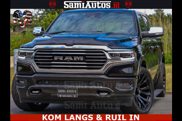 Dodge Ram LONGHORN ® EDITION | NEW SADDLE LEATHER | VIRTUAL | HEAD UP | PANODAK | LUCHTVERING | BOM VOL | DC | 5,7L V8 HEMI 402 PK | CREW CAB | DUBBELE CABINE | 4X4 | 5 PERSOONS | GRIJSKENTEKEN | LIMITED