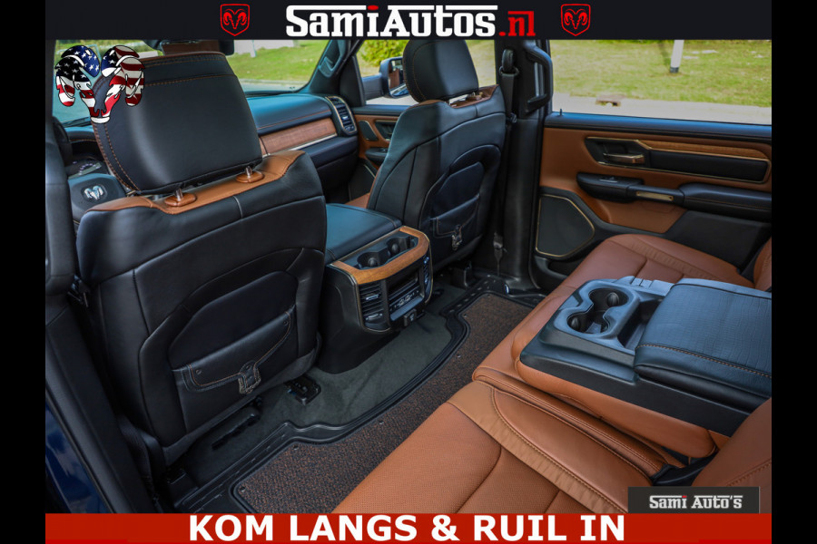 Dodge Ram LONGHORN ® EDITION | NEW SADDLE LEATHER | VIRTUAL | HEAD UP | PANODAK | LUCHTVERING | BOM VOL | DC | 5,7L V8 HEMI 402 PK | CREW CAB | DUBBELE CABINE | 4X4 | 5 PERSOONS | GRIJSKENTEKEN | LIMITED