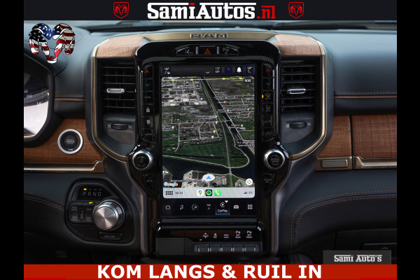 Dodge Ram LONGHORN ® EDITION | NEW SADDLE LEATHER | VIRTUAL | HEAD UP | PANODAK | LUCHTVERING | BOM VOL | DC | 5,7L V8 HEMI 402 PK | CREW CAB | DUBBELE CABINE | 4X4 | 5 PERSOONS | GRIJSKENTEKEN | LIMITED