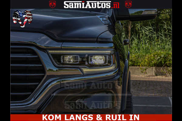 Dodge Ram LONGHORN ® EDITION | NEW SADDLE LEATHER | VIRTUAL | HEAD UP | PANODAK | LUCHTVERING | BOM VOL | DC | 5,7L V8 HEMI 402 PK | CREW CAB | DUBBELE CABINE | 4X4 | 5 PERSOONS | GRIJSKENTEKEN | LIMITED