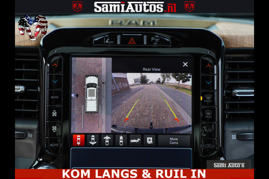 Dodge Ram LONGHORN ® EDITION | NEW SADDLE LEATHER | VIRTUAL | HEAD UP | PANODAK | LUCHTVERING | BOM VOL | DC | 5,7L V8 HEMI 402 PK | CREW CAB | DUBBELE CABINE | 4X4 | 5 PERSOONS | GRIJSKENTEKEN | LIMITED