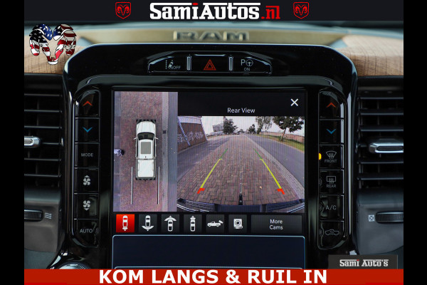 Dodge Ram LONGHORN ® EDITION | NEW SADDLE LEATHER | VIRTUAL | HEAD UP | PANODAK | LUCHTVERING | BOM VOL | DC | 5,7L V8 HEMI 402 PK | CREW CAB | DUBBELE CABINE | 4X4 | 5 PERSOONS | GRIJSKENTEKEN | LIMITED