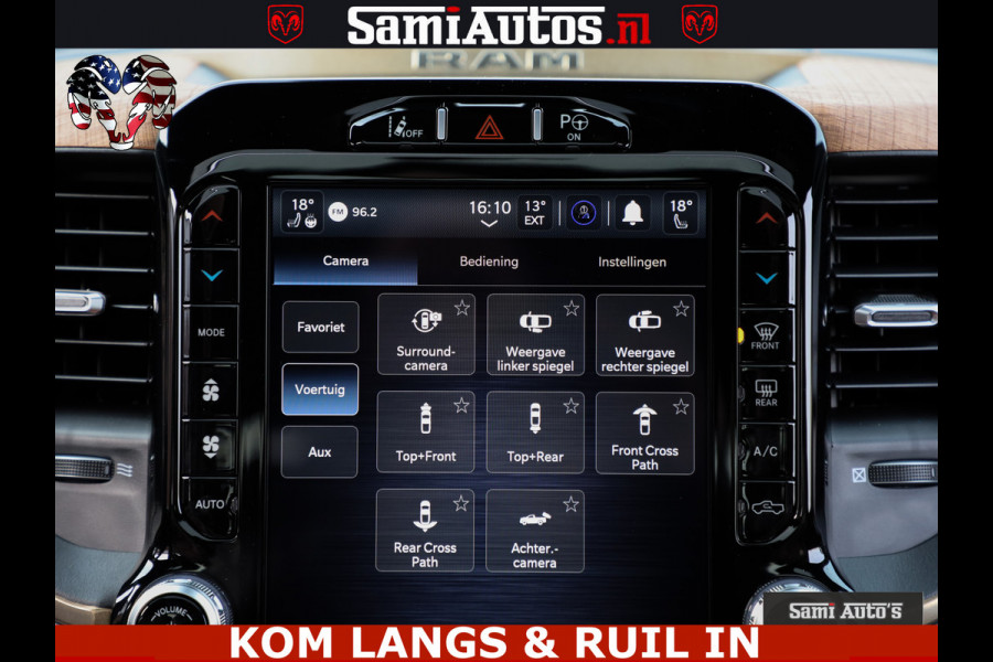 Dodge Ram LONGHORN ® EDITION | NEW SADDLE LEATHER | VIRTUAL | HEAD UP | PANODAK | LUCHTVERING | BOM VOL | DC | 5,7L V8 HEMI 402 PK | CREW CAB | DUBBELE CABINE | 4X4 | 5 PERSOONS | GRIJSKENTEKEN | LIMITED