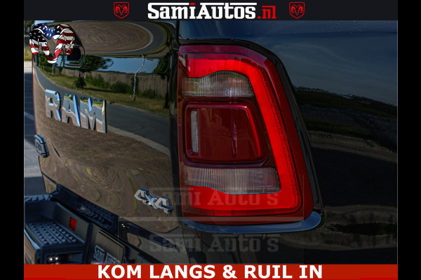 Dodge Ram LONGHORN ® EDITION | NEW SADDLE LEATHER | VIRTUAL | HEAD UP | PANODAK | LUCHTVERING | BOM VOL | DC | 5,7L V8 HEMI 402 PK | CREW CAB | DUBBELE CABINE | 4X4 | 5 PERSOONS | GRIJSKENTEKEN | LIMITED