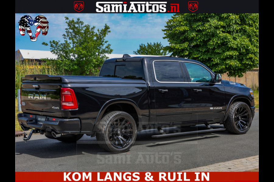 Dodge Ram LONGHORN ® EDITION | NEW SADDLE LEATHER | VIRTUAL | HEAD UP | PANODAK | LUCHTVERING | BOM VOL | DC | 5,7L V8 HEMI 402 PK | CREW CAB | DUBBELE CABINE | 4X4 | 5 PERSOONS | GRIJSKENTEKEN | LIMITED