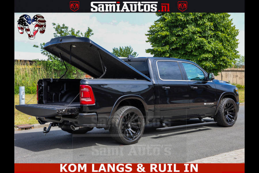Dodge Ram LONGHORN ® EDITION | NEW SADDLE LEATHER | VIRTUAL | HEAD UP | PANODAK | LUCHTVERING | BOM VOL | DC | 5,7L V8 HEMI 402 PK | CREW CAB | DUBBELE CABINE | 4X4 | 5 PERSOONS | GRIJSKENTEKEN | LIMITED