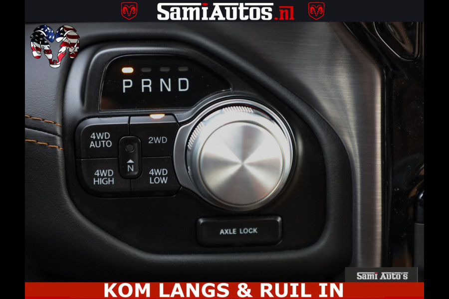 Dodge Ram LONGHORN ® EDITION | NEW SADDLE LEATHER | VIRTUAL | HEAD UP | PANODAK | LUCHTVERING | BOM VOL | DC | 5,7L V8 HEMI 402 PK | CREW CAB | DUBBELE CABINE | 4X4 | 5 PERSOONS | GRIJSKENTEKEN | LIMITED