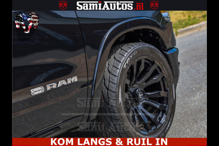 Dodge Ram LONGHORN ® EDITION | NEW SADDLE LEATHER | VIRTUAL | HEAD UP | PANODAK | LUCHTVERING | BOM VOL | DC | 5,7L V8 HEMI 402 PK | CREW CAB | DUBBELE CABINE | 4X4 | 5 PERSOONS | GRIJSKENTEKEN | LIMITED