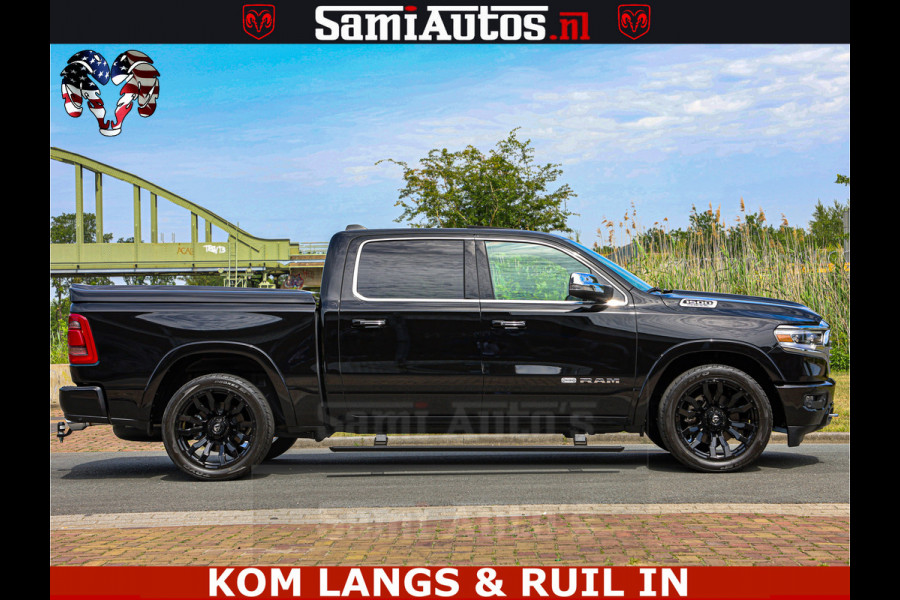 Dodge Ram LONGHORN ® EDITION | NEW SADDLE LEATHER | VIRTUAL | HEAD UP | PANODAK | LUCHTVERING | BOM VOL | DC | 5,7L V8 HEMI 402 PK | CREW CAB | DUBBELE CABINE | 4X4 | 5 PERSOONS | GRIJSKENTEKEN | LIMITED
