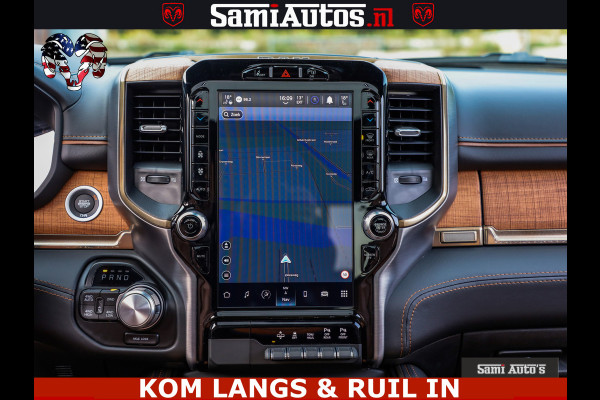 Dodge Ram LONGHORN ® EDITION | NEW SADDLE LEATHER | VIRTUAL | HEAD UP | PANODAK | LUCHTVERING | BOM VOL | DC | 5,7L V8 HEMI 402 PK | CREW CAB | DUBBELE CABINE | 4X4 | 5 PERSOONS | GRIJSKENTEKEN | LIMITED