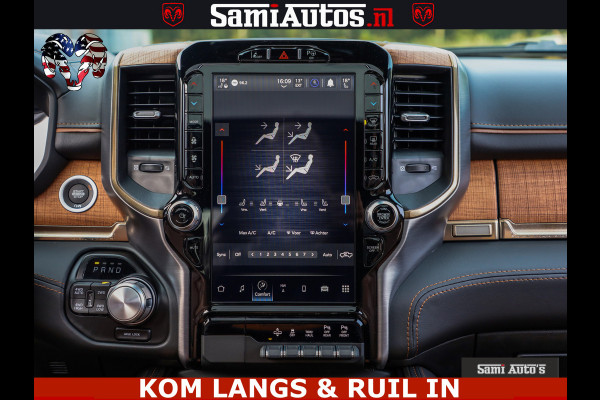 Dodge Ram LONGHORN ® EDITION | NEW SADDLE LEATHER | VIRTUAL | HEAD UP | PANODAK | LUCHTVERING | BOM VOL | DC | 5,7L V8 HEMI 402 PK | CREW CAB | DUBBELE CABINE | 4X4 | 5 PERSOONS | GRIJSKENTEKEN | LIMITED